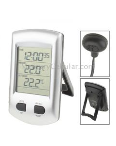Indoor & Outdoor Thermometer with Clock / Calendar