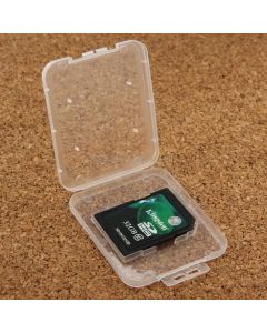 100Pcs Transparent Plastic Storage Card Box for Secure Digital Memory Card / SD Card
