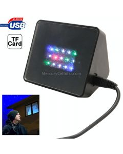 Home Security TV Deters Burglar Thief Prevention Device Built in LED Light, Support TF Card
