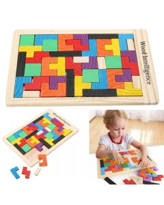 8 x 5 Educational Wooden Brain Games Toys 8 Color 5 Building Blocks