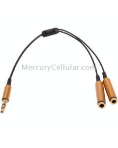 3.5mm Male to 2 Female Frequency line/ Splitter Adapter, For iPhone 4 & 4S, iPhone 3GS/3G, iPad 2/iPad, iPod Touch