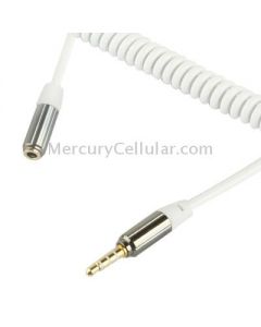 3.5mm Male to Female Jack Coiled Earphone Cable, Length: 15cm - 150cm