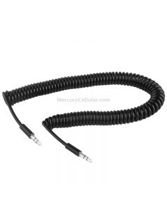 3.5mm Male to Male Jack Coiled Earphone Cable / Spring Cable, Length: 45cm (can be extended up to 2m)