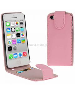 Vertical Flip Leather Case with Credit Card Slot for iPhone 5C