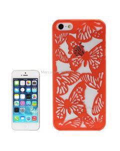 Hollow Engraving Butterfly Plastic Protective Case for iPhone 5 & 5s & SE