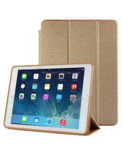 3-fold Naturally Treated Smart Leather Case with Sleep / Wake-up Function & Holder for iPad Air 2