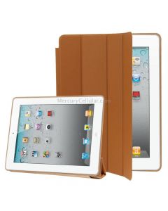 4-folding Slim Smart Cover Leather Case with Holder & Sleep / Wake-up Function for iPad 4 / New iPad (iPad 3) / iPad 2