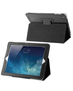 High Quality Litchi Texture Soft Leather Case with Holder for iPad 2 / iPad 3 / iPad 4