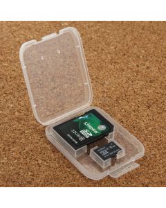 100Pcs Transparent Plastic Storage Card Box for SD Card + Micro SD Card(TF Card)
