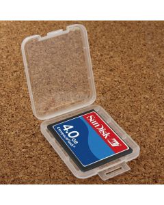 100Pcs Transparent Plastic Storage Card Box for Compact Flash Card / CF Card