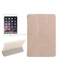 Silk Texture Horizontal Flip Leather Case with Three-Folding Holder for iPad mini 4