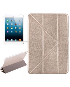 Transformers Style Silk Texture Horizontal Flip Solid Color Leather Case with Holder for iPad mini 4