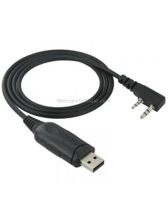 USB Program Cable Data Cable for Walkie Talkies, 3.5mm + 2.5mm Plug + USB 2.0
