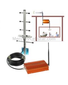GSM850 Cellular Phone Signal Repeater Booster + Antenna