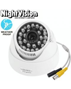 3.6mm Fixed Lens CMOS IR & Waterproof Color Dome CCD Video Camera, IR Distance: 30m