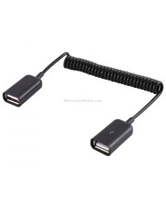 USB Female to USB Female Laptop Spring Charging Cable
