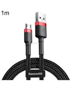 Baseus 1m 2.4A USB to Micro USB Cafule Double-sided Insertion Braided Cord Data Sync Charging Cable