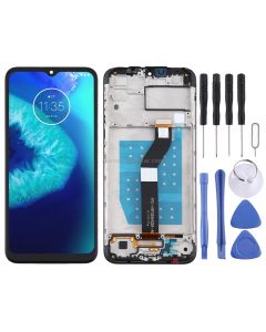 LCD Screen and Digitizer Full Assembly With Frame for Motorola Moto G8 Power Lite