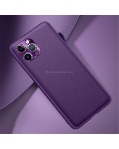 For iPhone 11 Pro Max Shockproof TPU Soft Edge Skinned Plastic Case, Color:Purple
