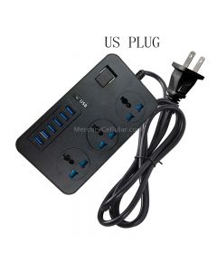 T09 3000W High Power Multi-Function Plug-in 3-Hole International Universal Jack + 6 USB Intelligent Charging US PLUG