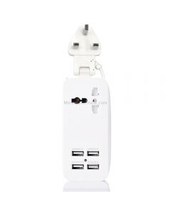 Portable 4-port USB + three hole international universal socket multi-function plug-in British Standard