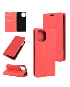 For iPhone 12 6.1 inch Retro-skin Business Magnetic Suction Leather Case with Holder & Card Slots & Wallet