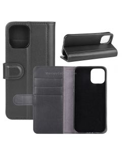 For iPhone 12 6.1 inch Horizontal Flip Genuine Leather Case with Holder & Card Slots & Wallet