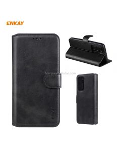 For Huawei P40 ENKAY Hat-Prince Horizontal Flip Leather Case with Holder & Card Slots & Wallet