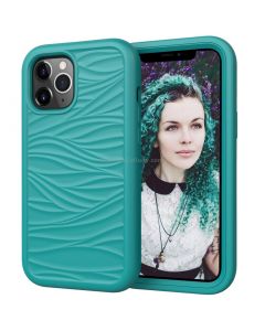 For iPhone 12 mini Wave Pattern 3 in 1 Silicone+PC Shockproof Protective Case