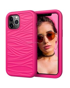For iPhone 12 mini Wave Pattern 3 in 1 Silicone+PC Shockproof Protective Case