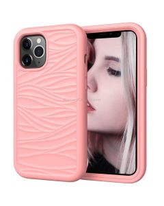 For iPhone 12 / 12 Pro Wave Pattern 3 in 1 Silicone+PC Shockproof Protective Case