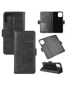 For iPhone 12 mini Dual-side Magnetic Buckle Horizontal Flip Leather Case with Holder & Card Slots & Wallet