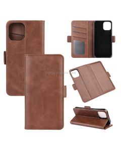For iPhone 12 mini Dual-side Magnetic Buckle Horizontal Flip Leather Case with Holder & Card Slots & Wallet