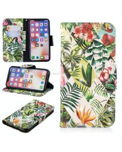 3D Colored Drawing Pattern Horizontal Flip Leather Case for iPhone X & XS, with Holder & Card Slots & Wallet