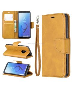 Retro Lambskin Texture Pure Color Horizontal Flip PU Leather Case for Galaxy S9, with Holder & Card Slots & Wallet & Lanyard