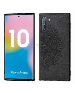 Embossed Mandala Pattern Magnetic PC + TPU + Fabric Shockproof Case for Galaxy Note10, with Lanyard