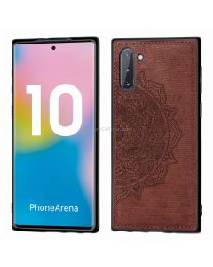 Embossed Mandala Pattern Magnetic PC + TPU + Fabric Shockproof Case for Galaxy Note10, with Lanyard