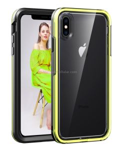 Black+Green For iPhone X / XS 2 in 1 TPU+PC Solid Color Combination Drop