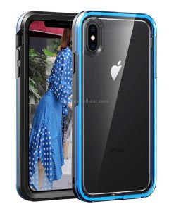 Black+Blue For iPhone X / XS 2 in 1 TPU+PC Solid Color Combination Drop