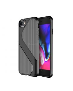 For iPhone 8 & 7 S-Shaped Soft TPU Protective Cover Case