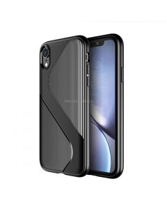For iPhone XR S-Shaped Soft TPU Protective Cover Case