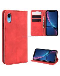 For iPhone XR Retro-skin Business Magnetic Suction Leather Case with Purse-Bracket-Chuck