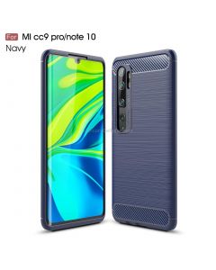 For Xiaomi Mi CC9 Pro / Note10 Brushed Texture Carbon Fiber TPU Case