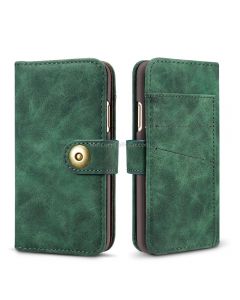 For iPhone XS Max Retro Magnetic Detachable Horizontal Flip Leather Case with Card Slots & Wallet & Photo Frame