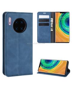 For Huawei Mate 30 Pro Retro-skin Business Magnetic Suction Leather Case with Holder & Card Slots & Wallet
