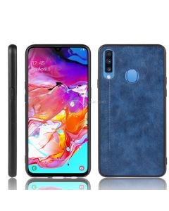 For Galaxy A20s Shockproof Sewing Cow Pattern Skin PC + PU + TPU Case