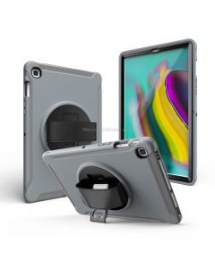 For iPad 10.5 / Air 10.5 360 Degree Rotation PC + Silicone Protective Case with Holder & Hand-strap