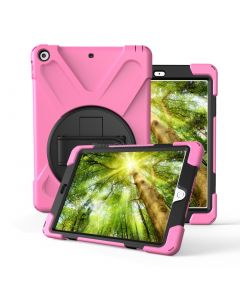 For iPad Pro10.5 / Air 10.5 2019 360 Degree Rotation PC + Silicone Protective Case with Holder & Hand-strap