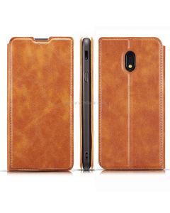 For Xiaomi Redmi 8A Retro Simple Ultra-thin Magnetic Leather Case with Holder & Card Slots & Lanyard