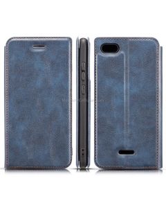 For Xiaomi Redmi 6A Retro Simple Ultra-thin Magnetic Leather Case with Holder & Card Slots & Lanyard